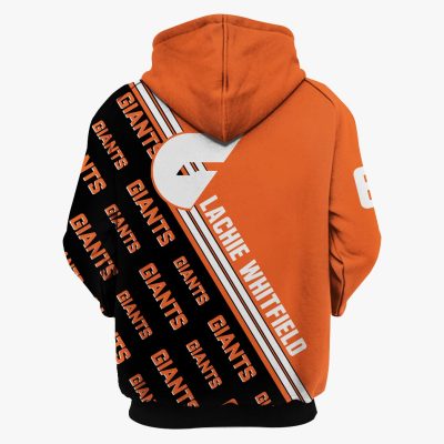 AFL Greater Western Sydney Giants Lachie Whitfield No 6 Pullover Hoodie