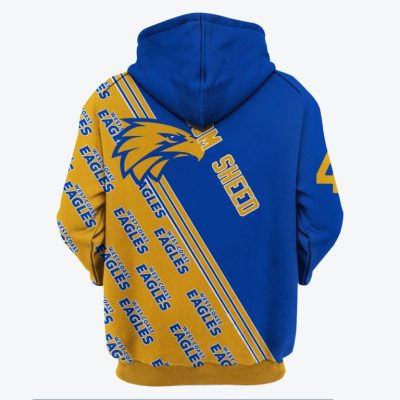 AFL West Coast Eagles DOM SHEED No 4 Pullover Hoodie