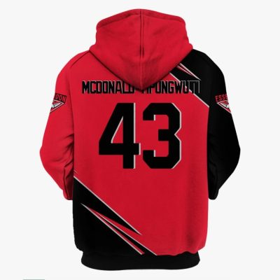AFL Essendon Bombers Anthony McDonald-Tipungwuti #43 Pullover Hoodie V2
