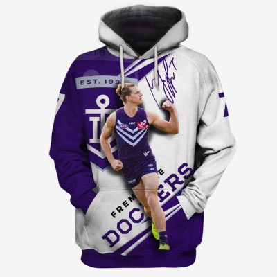 AFL Fremantle Dockers Nat Fyfe No 7 Pullover Hoodie V3