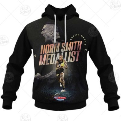 AFL Richmond Tigers Dustin Martin No 4 Norm Smith Medal Pullover Hoodie