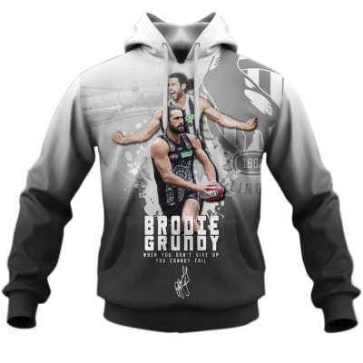 AFL Collingwood Magpies Broodie Grundy #4 Pullover Hoodie