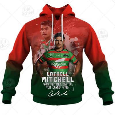 NRL South Sydney Rabbitohs Latrell Mitchell No 3 Pullover Hoodie V2