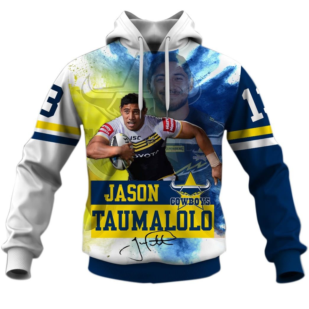 NRL North Queensland Cowboys Jason Taumalolo Pullover Hoodie NRL North Queensland Cowboys Jason Taumalolo Pullover Hoodie