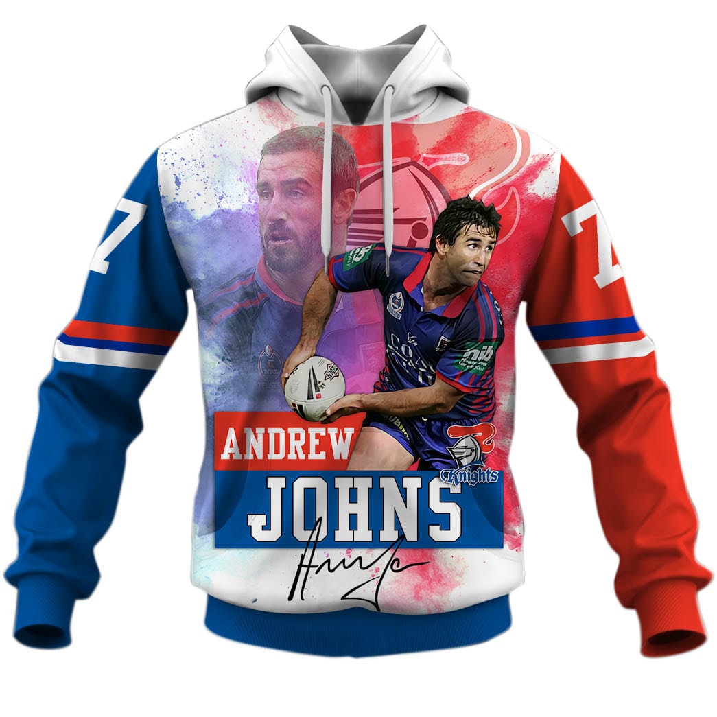 NRL Newcastle Knights Immortal Andrew Johns Pullover Hoodie NRL Newcastle Knights Immortal Andrew Johns Pullover Hoodie