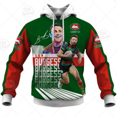 NRL South Sydney Rabbitohs Sam Burgess No 12 Pullover Hoodie V3