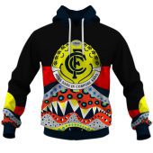 AFL Carlton Blues Dinky Di Lover Aboriginal Flag x Indigenous Pullover Hoodie