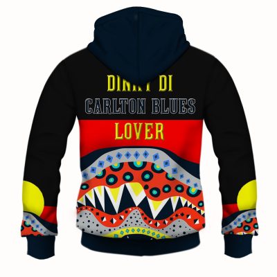 AFL Carlton Blues Dinky Di Lover Aboriginal Flag x Indigenous Pullover Hoodie