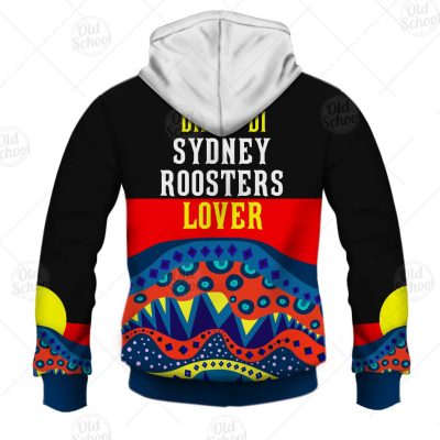 NRL Sydney Roosters Dinky Di Lover Aboriginal Flag x Indigenous Pullover Hoodie