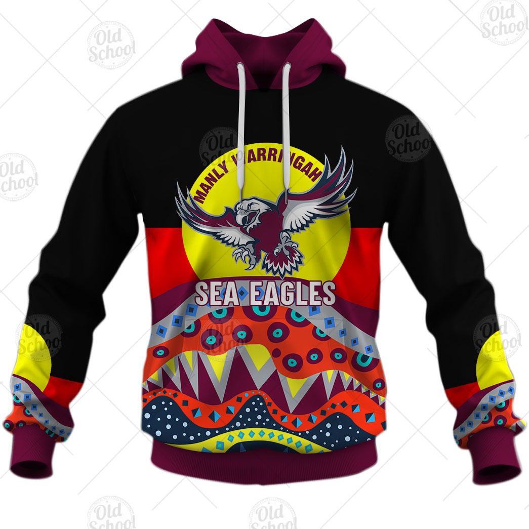 NRL Manly Warringah Sea Eagles Dinky Di Lover Aboriginal Flag x Indigenous Pullover Hoodie NRL Manly Warringah Sea Eagles Dinky Di Lover Aboriginal Flag x Indigenous Pullover Hoodie