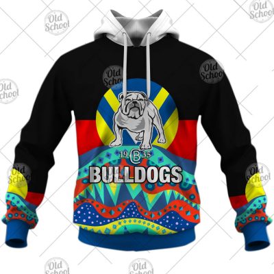 NRL Canterbury-Bankstown Bulldogs Dinky Di Lover Aboriginal Flag x Indigenous Pullover Hoodie