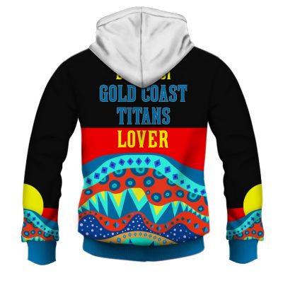 NRL Gold Coast Titans Dinky Di Lover Aboriginal Flag x Indigenous Pullover Hoodie
