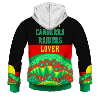 NRL Canberra Raiders Dinky Di Lover Aboriginal Flag x Indigenous Pullover Hoodie