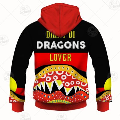 NRL St. George Illawarra Dragons Dinky Di Lover Aboriginal Flag x Indigenous Pullover Hoodie