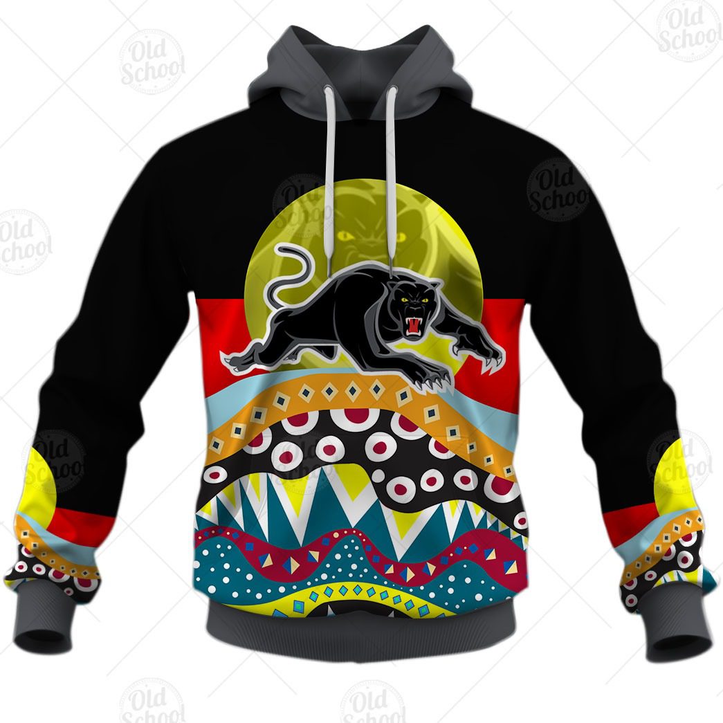 NRL Penrith Panthers Dinky Di Lover Aboriginal Flag x Indigenous Pullover Hoodie NRL Penrith Panthers Dinky Di Lover Aboriginal Flag x Indigenous Pullover Hoodie