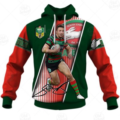 NRL South Sydney Rabbitohs Sam Burgess No 12 Pullover Hoodie V2