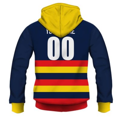 AFL Adelaide Crows Custom Name Number Vintage Retro Guernsey 90s Pullover Hoodie