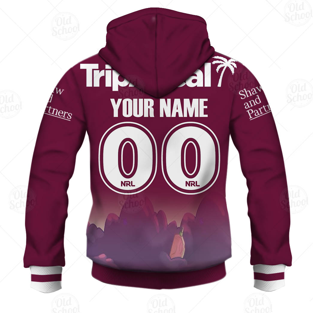 NRL Manly Warringah Sea Eagles Custom Name Number x Bluey Pullover Hoodie NRL Manly Warringah Sea Eagles Custom Name Number x Bluey Pullover Hoodie