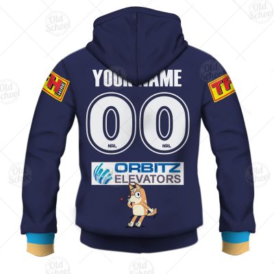 NRL Gold Coast Titans Custom Name Number x Bluey Pullover Hoodie