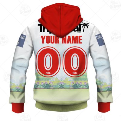 NRL St. George Illawarra Dragons Custom Name Number x Bluey Jersey 2020 Pullover Hoodie