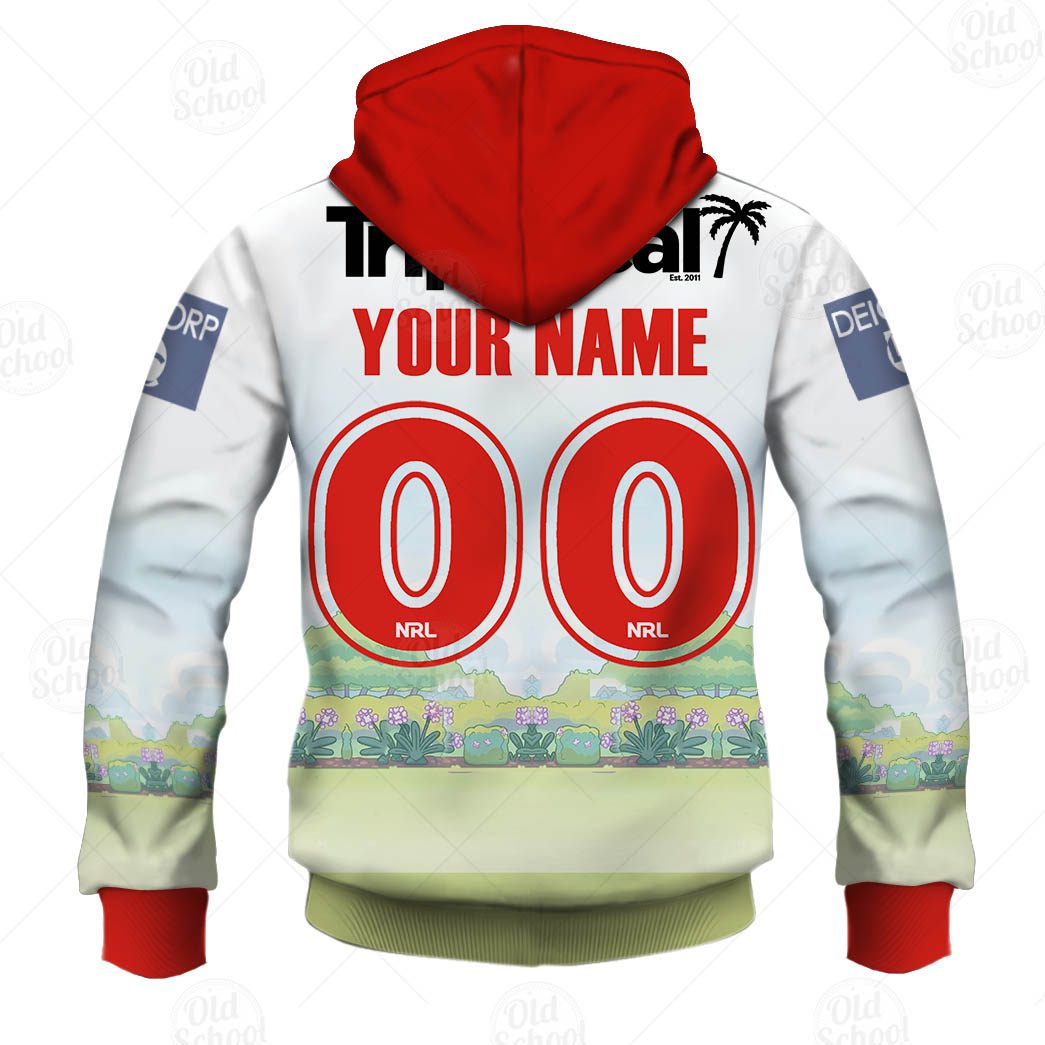 NRL St. George Illawarra Dragons Custom Name Number x Bluey Jersey 2020 Pullover Hoodie NRL St. George Illawarra Dragons Custom Name Number x Bluey Jersey 2020 Pullover Hoodie