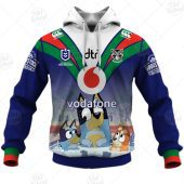 NRL New Zealand Warriors Custom Name Number x Bluey Jersey 2020 Pullover Hoodie