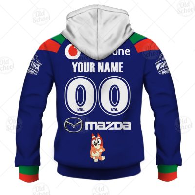 NRL New Zealand Warriors Custom Name Number x Bluey Jersey 2020 Pullover Hoodie