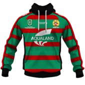 NRL South Sydney Rabbitohs Custom Name Number 2020 Home Jersey Care Emoji Pullover Hoodie