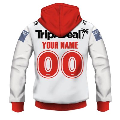 NRL St. George Illawarra Dragons Custom Name Number 2020 Home Jersey Care Emoji Pullover Hoodie