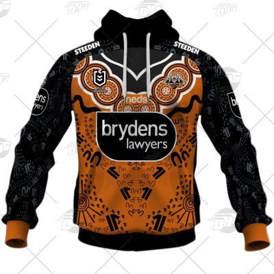 NRL Wests Tigers Custom Name Number On Field Indigenous Jersey 2021 Pullover Hoodie