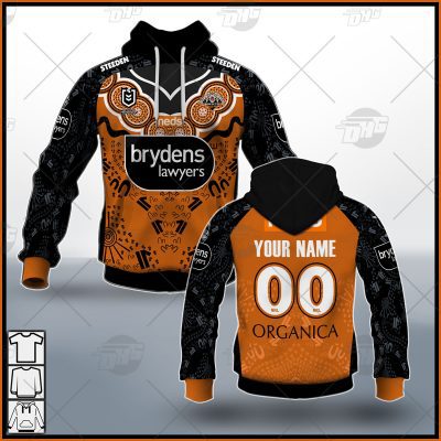 NRL Wests Tigers Custom Name Number On Field Indigenous Jersey 2021 Pullover Hoodie