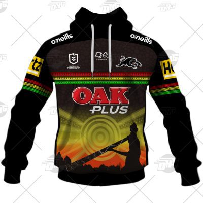 NRL Penrith Panthers Custom Name Number On Field Indigenous Jersey 2021 Pullover Hoodie