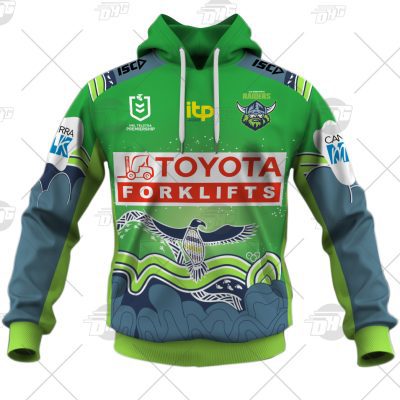 NRL Canberra Raiders Custom Name Number On Field Indigenous Jersey 2021 Pullover Hoodie