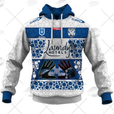 NRL Canterbury-Bankstown Bulldogs Custom Name Number On Field Indigenous Jersey 2021 Pullover Hoodie