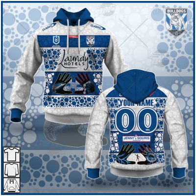 NRL Canterbury-Bankstown Bulldogs Custom Name Number On Field Indigenous Jersey 2021 Pullover Hoodie