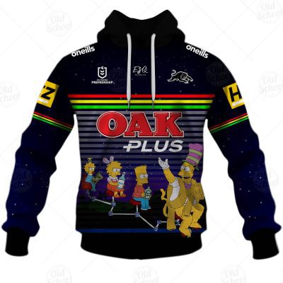 NRL Penrith Panthers Custom Name Number x The Simpsons 2020 Halloween Pullover Hoodie