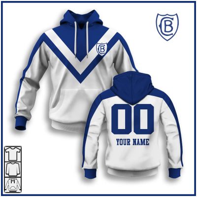 NRL Canterbury-Bankstown Bulldogs Custom Name Number Vintage Retro Jersey 1967 Pullover Hoodie