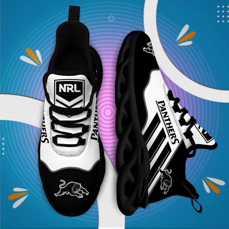 NRL Penrith Panthers Black White Max Soul Shoes NRL Penrith Panthers Black White Max Soul Shoes
