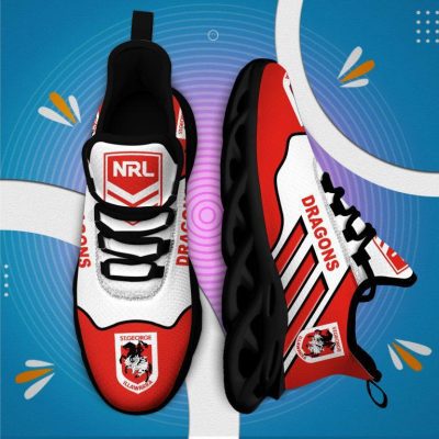 NRL St. George Illawarra Dragons White Red Max Soul Shoes