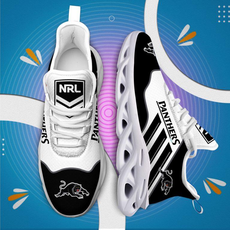 NRL Penrith Panthers Black White Max Soul Shoes NRL Penrith Panthers Black White Max Soul Shoes