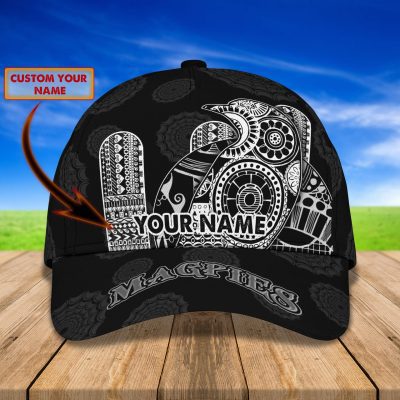 AFL Collingwood Magpies Custom Name Black Indigenous Classic Cap
