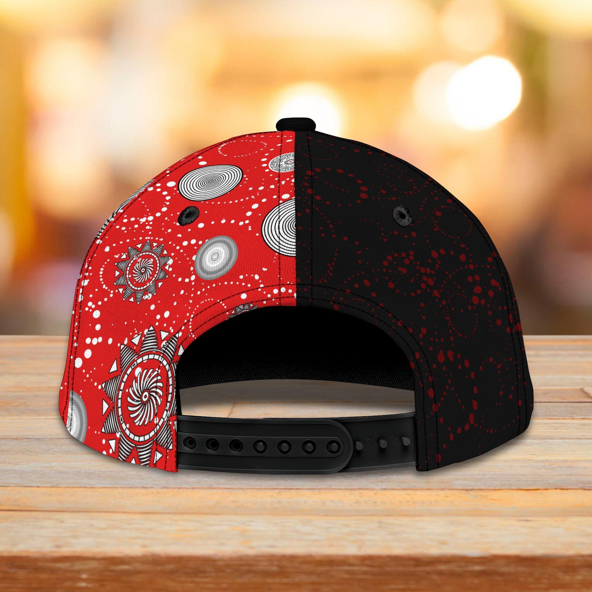 NRL St. George Illawarra Dragons Custom Name Red Black Indigenous Classic Cap NRL St. George Illawarra Dragons Custom Name Red Black Indigenous Classic Cap