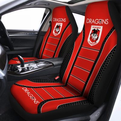 NRL St. George Illawarra Dragons Red Car Seat Covers V2