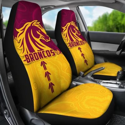 NRL Brisbane Broncos Aboriginal Car Seat Covers