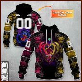 NRL Brisbane Broncos Custom Name Number Rose Dragon Pullover Hoodie