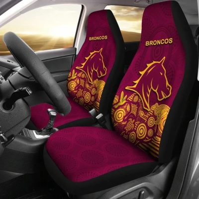 NRL Brisbane Broncos Indigenous Car Seat Covers
