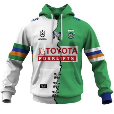 NRL Canberra Raiders Custom Name Number 2023 Mix Jersey V2 Pullover Hoodie