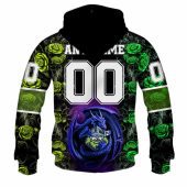 Nrl Canberra Raiders Custom Name Number Rose Dragon Pullover Hoodie Back.jpg - demo10