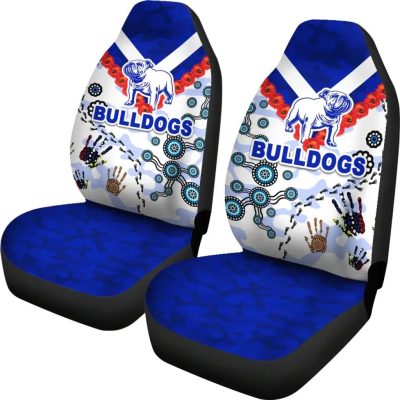 NRL Canterbury-Bankstown Bulldogs ANZAC Day Indigenous Car Seat Covers