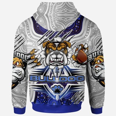 NRL Canterbury-Bankstown Bulldogs Custom Text Indigenous Mascot Pullover Hoodie